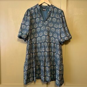 THML Teal Floral Print Dress